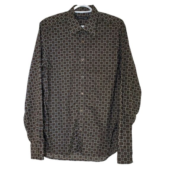 Kenneth Cole New York Mens Medium Casual Button Front Shirt Long Sleeve - Picture 1 of 6